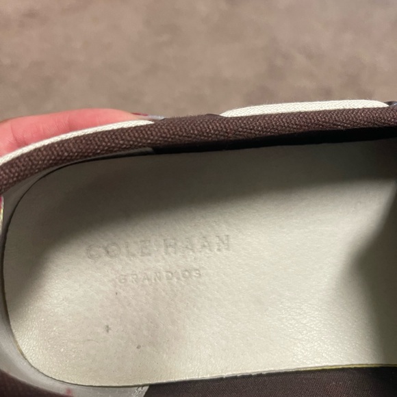 Cole Haan mens drivers fabric brwn/cream sz 11.5 - Picture 2 of 7